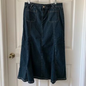 Long Denim L.A. Blues Jean Skirt size 12